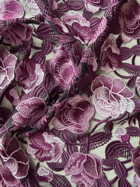 Dentelle brodée violette - EB5024