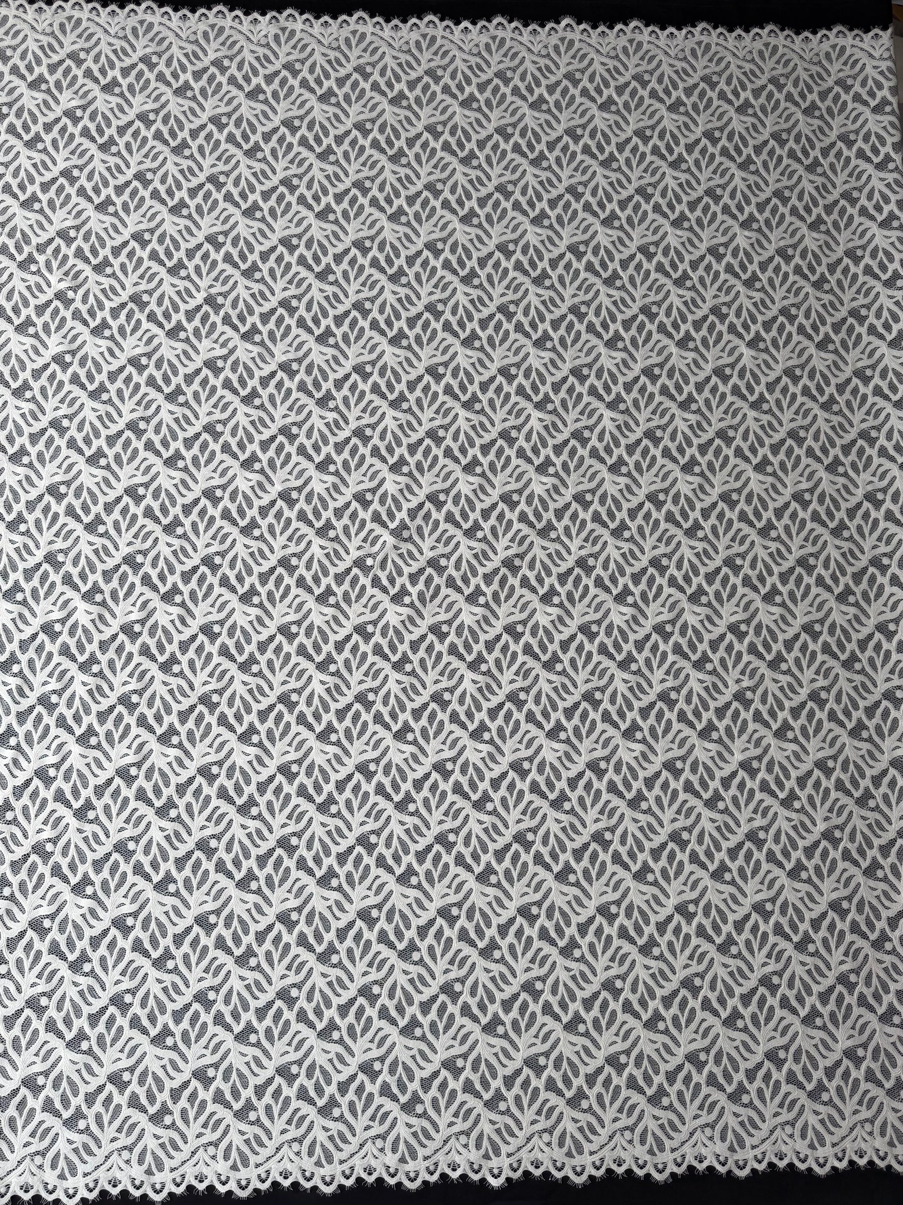 Dentelle raschel stretch ivoire - Tankara