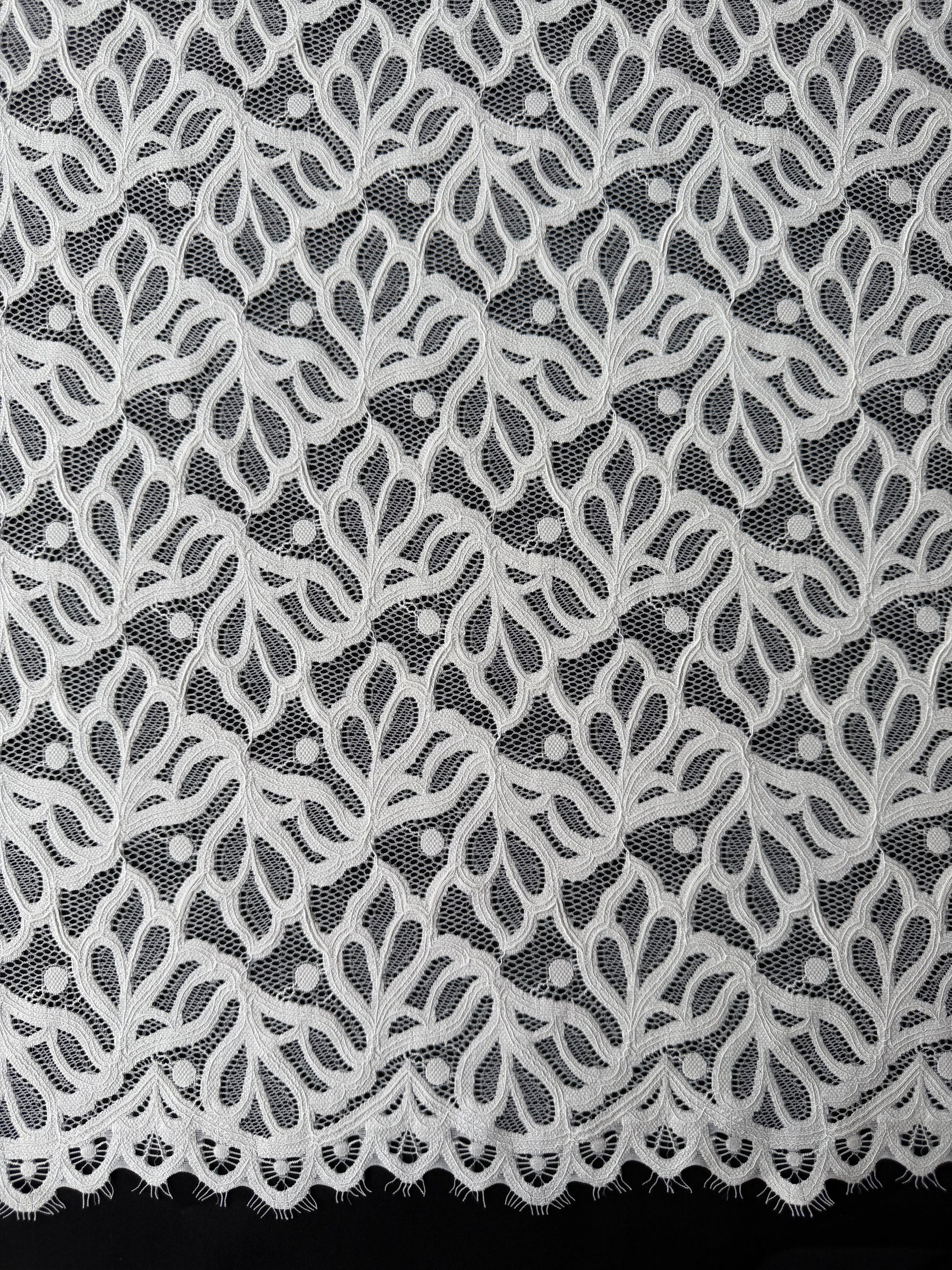 Dentelle raschel stretch ivoire - Tankara