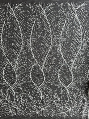 Tulle brodé de perles ivoire - EB1087