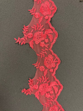 Bordure brodée couleur vin - T131