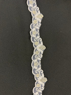 Bordure blanc/argent - T297