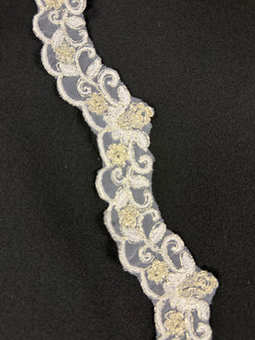 Bordure blanc/argent - T297