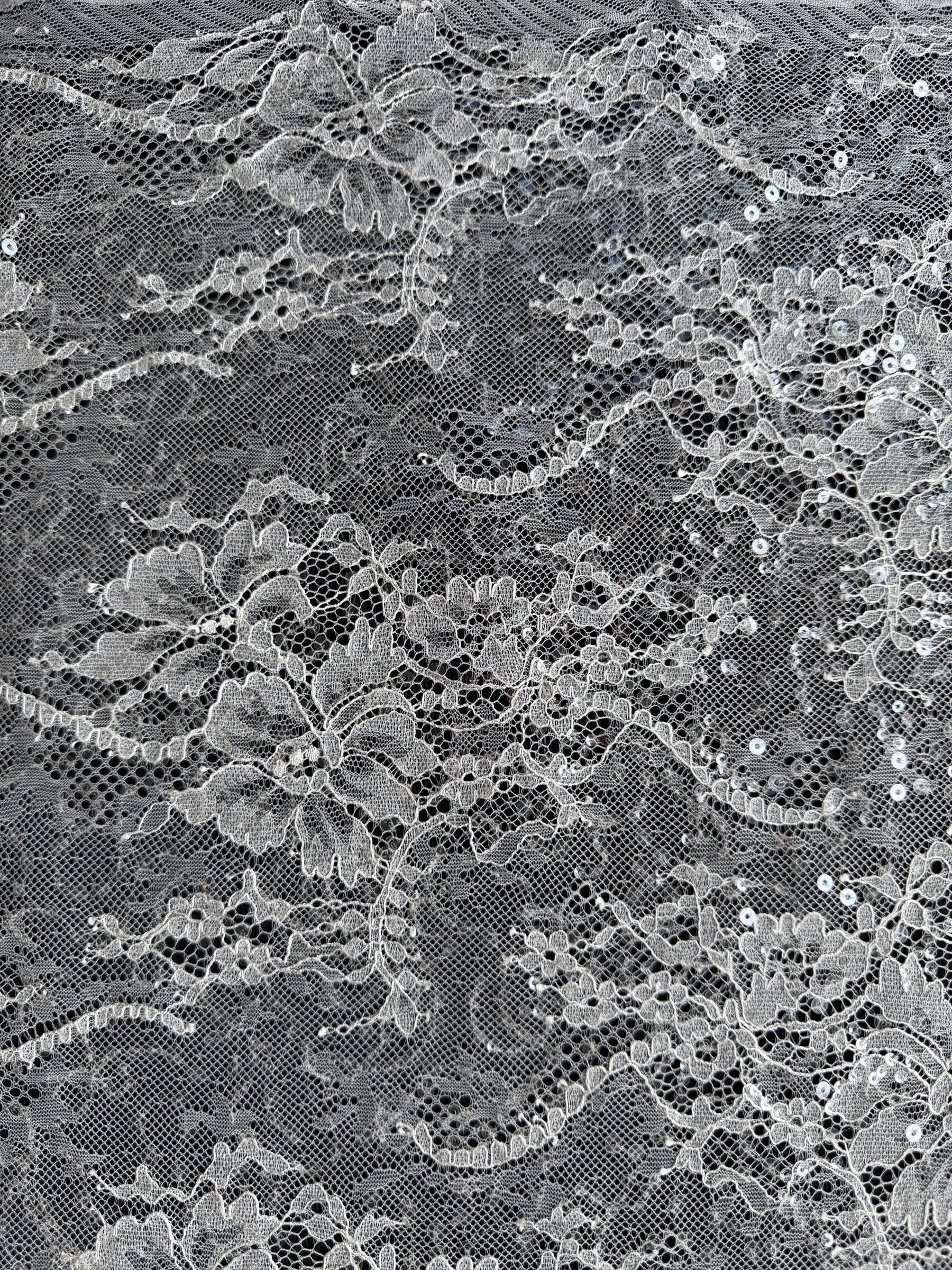 Dentelle à sequins ivoire - LB6003