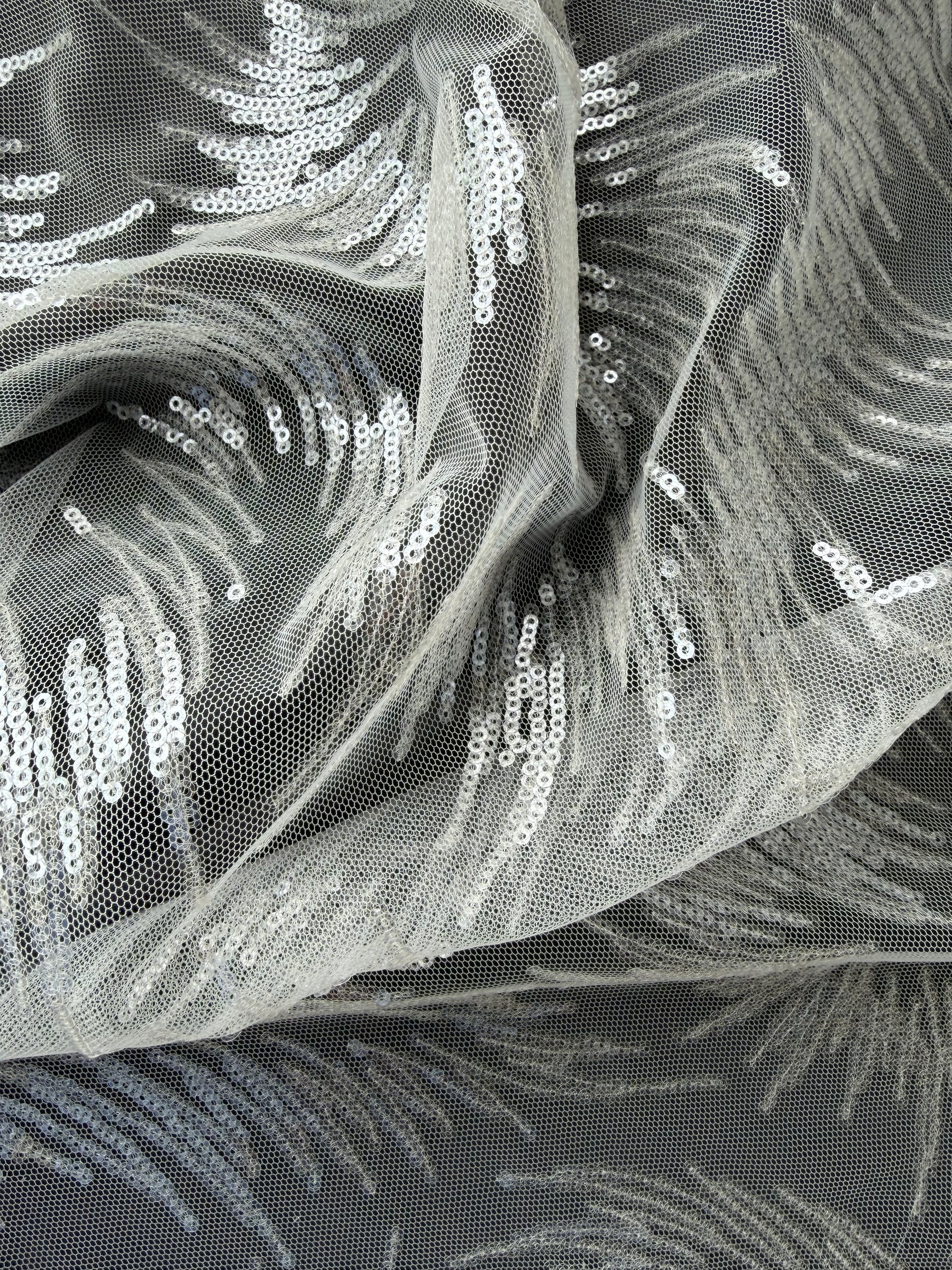 Dentelle à paillettes ivoire - EB3031