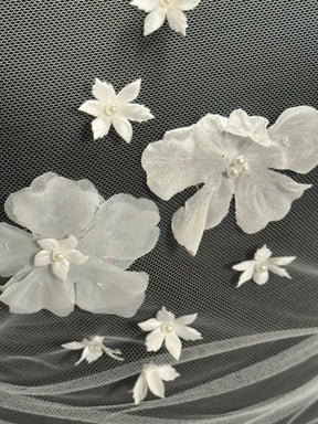 Ivory 3D Flower Lace - Yoga