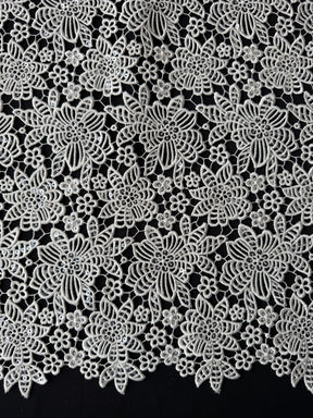 Dentelle Guipure de Séquins Ivoire - P414