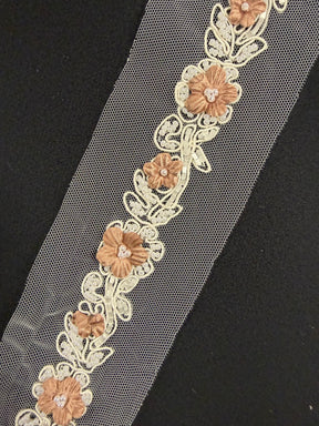 Bordure en perles cacao - T51