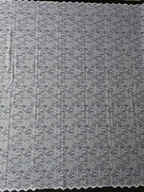 Dentelle Raschel blanche - P412