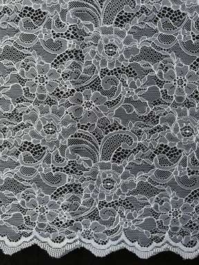 Dentelle Raschel blanche - P412