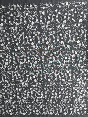 Dentelle brodée 3D ivoire - Kobi