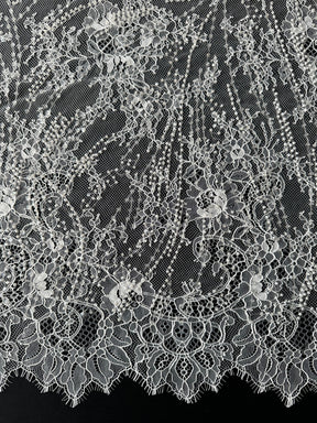 Dentelle ivoire à cordons et sequins - Cappie