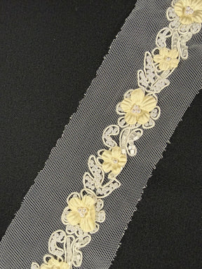 Bordure en perles doré clair - T51