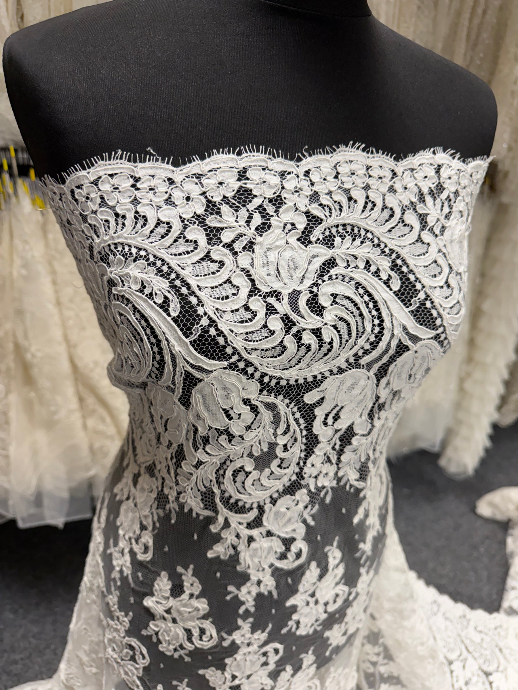 Ivory Corded Chantilly Lace - Beckina