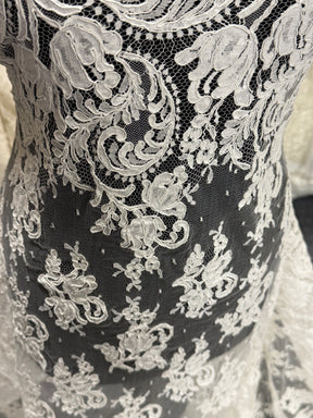 Ivory Corded Chantilly Lace - Beckina