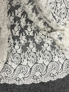 Ivory Corded Chantilly Lace - Beckina