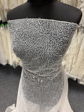 Tulle à sequins brodés rose coquillage – EB3001