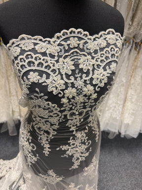 Dentelle Perlée Ivoire - Alexandra