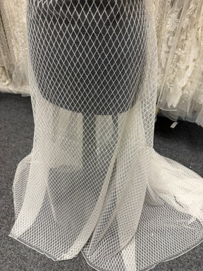 Dentelle brodée ivoire - EB5015