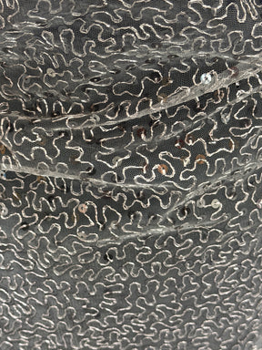 Tulle à sequins brodé taupe – EB3001