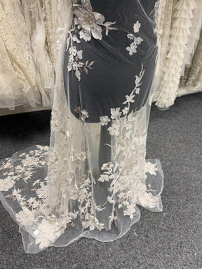 Dentelle brodée ivoire - EB1015