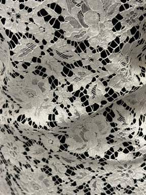 Dentelle française perlée écologique ivoire - LA4003