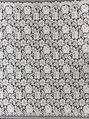 Dentelle française perlée écologique ivoire - LA4003