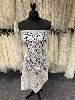 Dentelle française cordée écologique blanche - LA4007