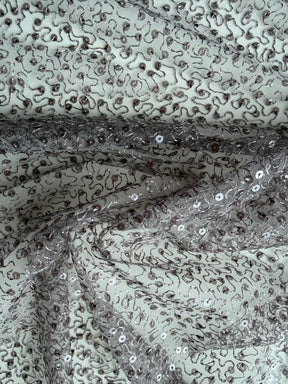 Tulle à sequins brodé taupe – EB3001