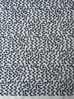 Dentelle brodée de sequins bleu marine - EB3029