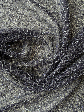 Navy Beaded Lace - Baltic