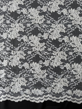 Dentelle Raschel Perlé Ivoire Foncé - P395