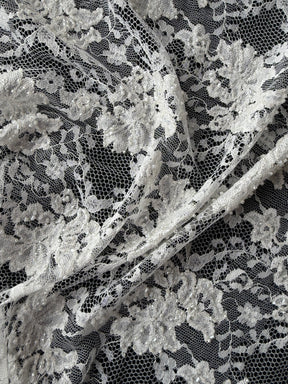 Dentelle Raschel Perlé Ivoire Foncé - P395