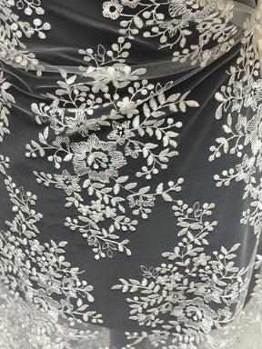 Ivory Embroidered Lace - P628