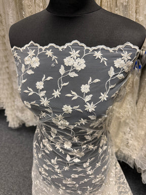 Ivory Embroidered Lace - P468