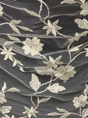Ivory Embroidered Lace - P468