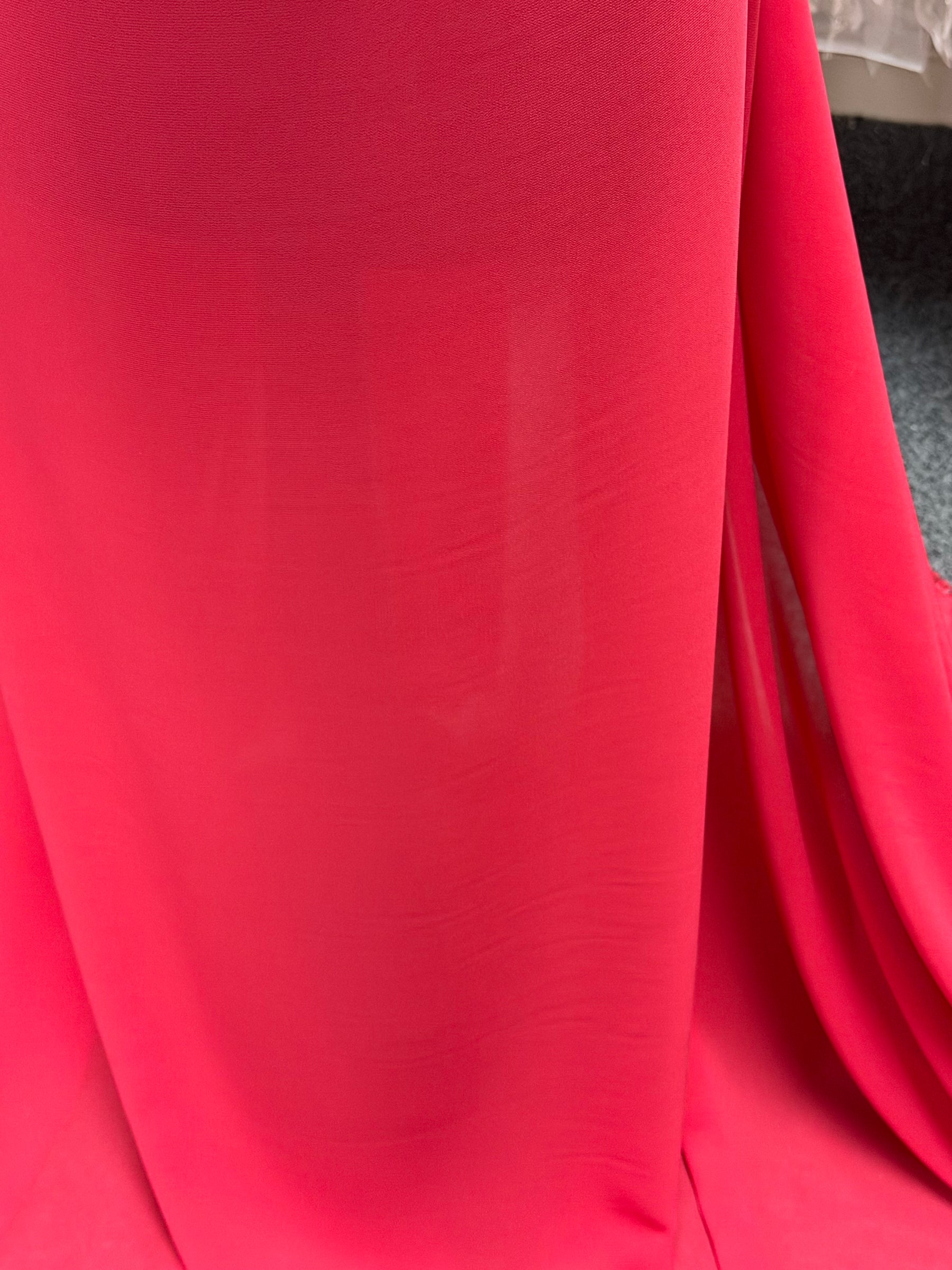 Cerise Pink Polyester Chiffon - Balance