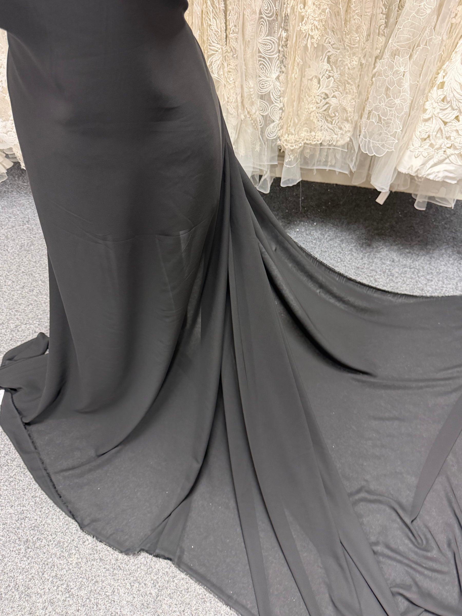 Black Polyester Chiffon - Balance