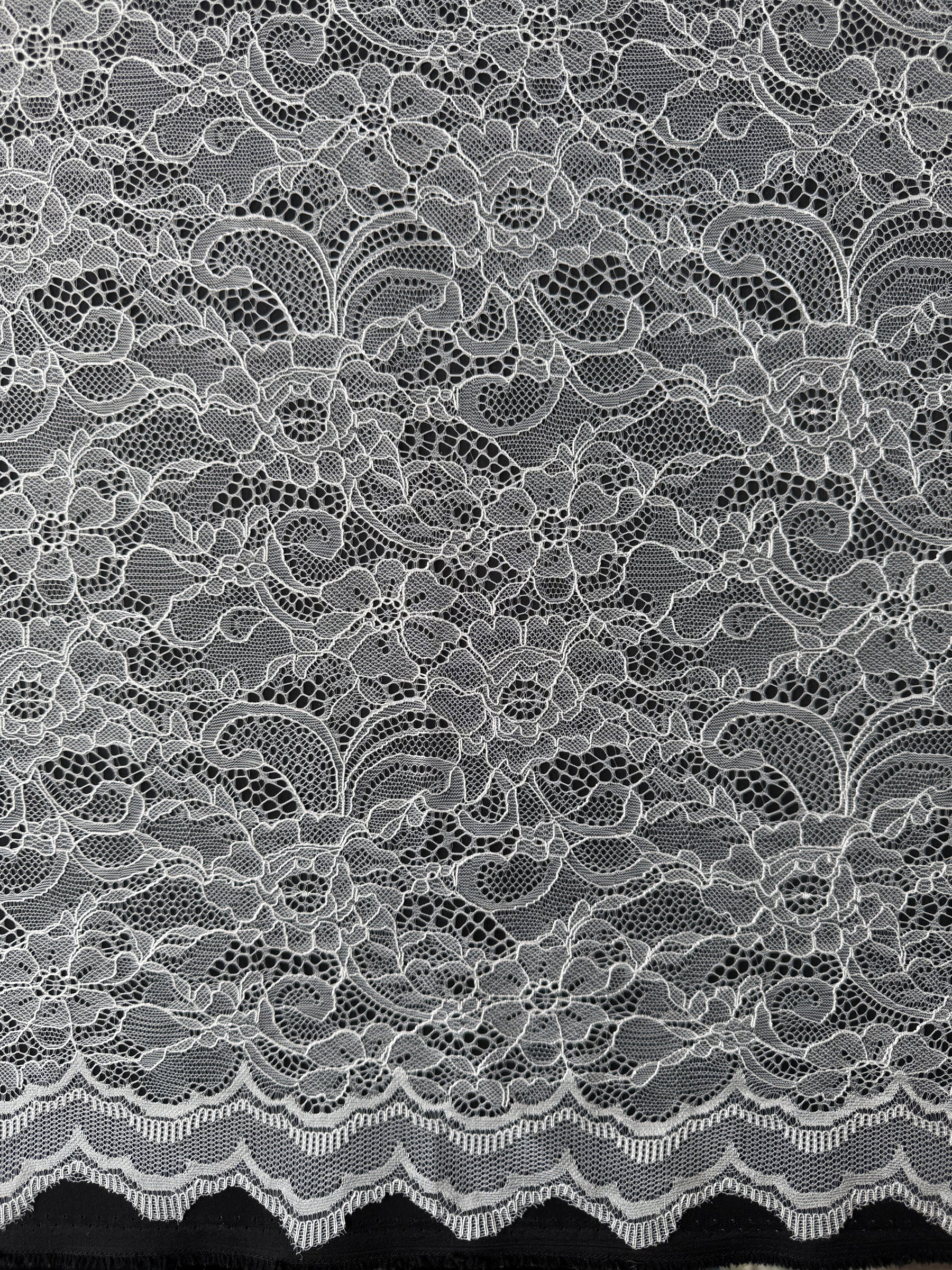 Dentelle Raschel ivoire - P412