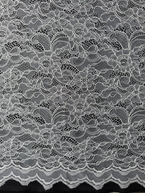 Dentelle Raschel ivoire - P412