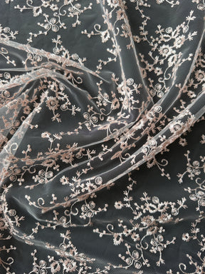 Dentelle brodée Rose Antique - P615