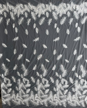 Tulle brodé de perles ivoire - EB1043