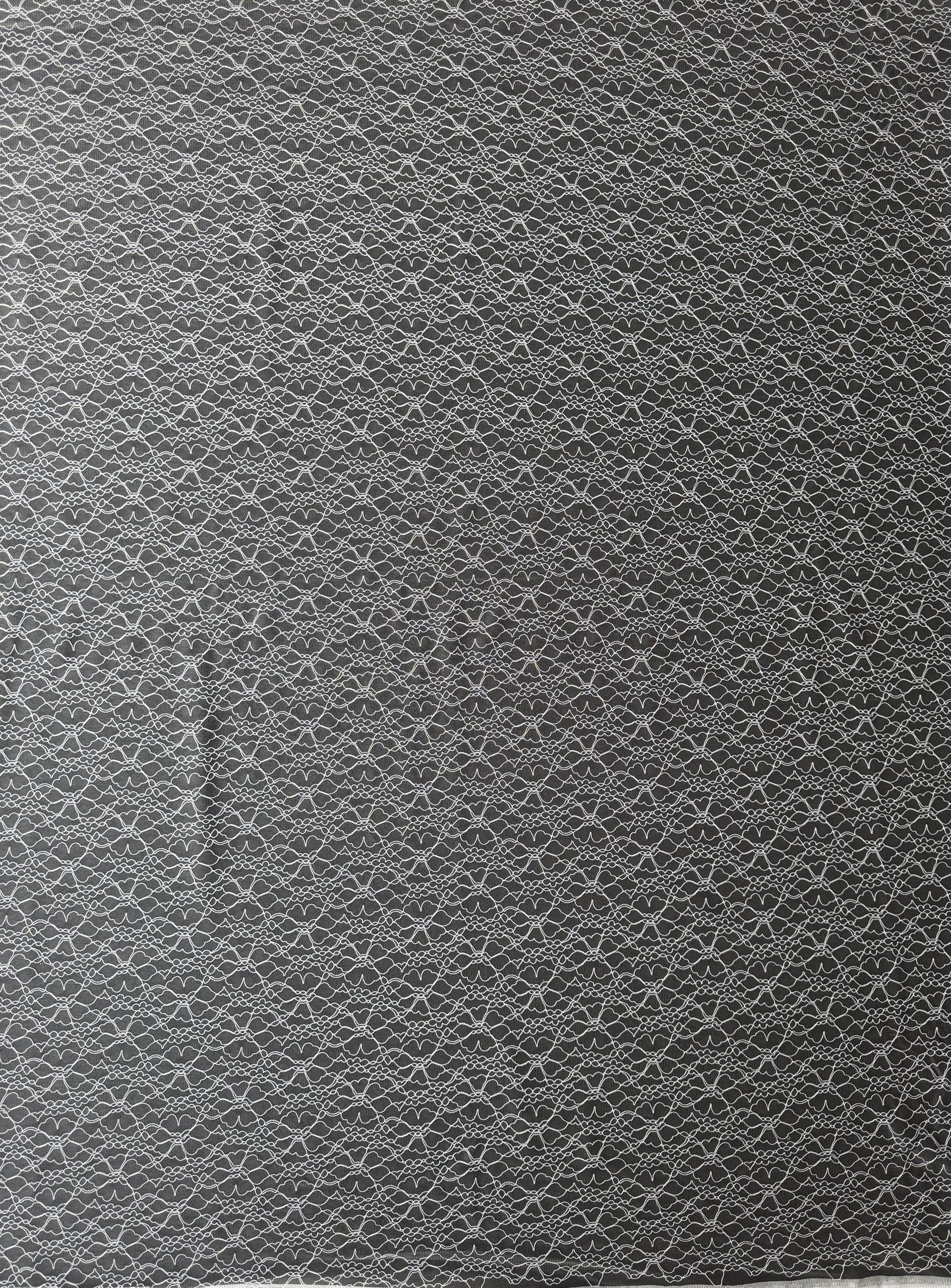 Tulle brodé ivoire clair - EB5030