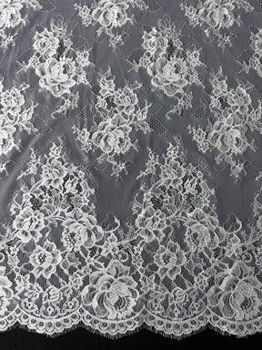 Dentelle Raschel ivoire - P378