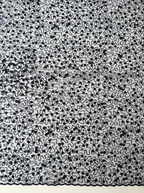 Tulle à sequins brodés bleu marine – EB3001