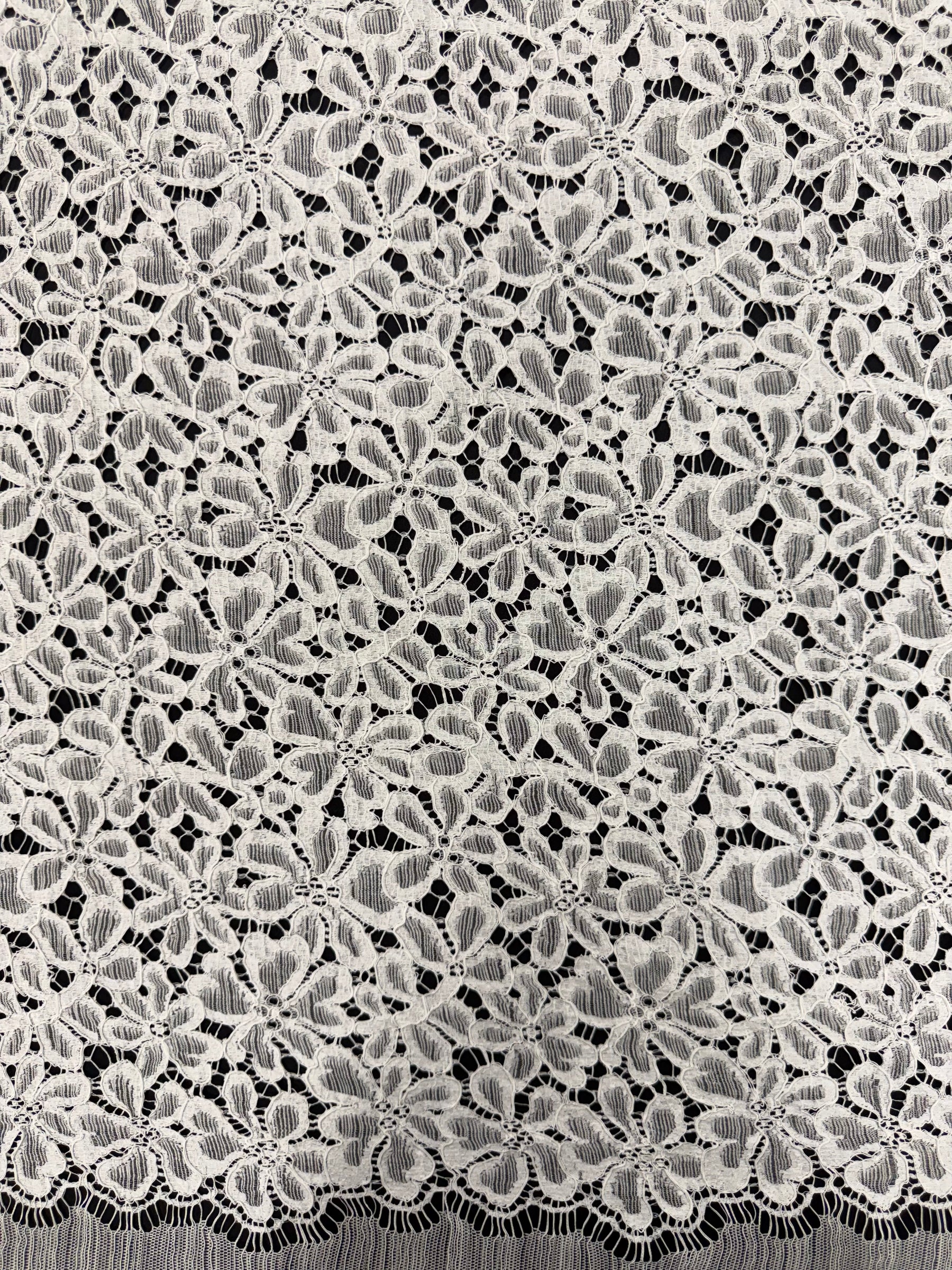 Dentelle française festonnée ivoire - LA4006