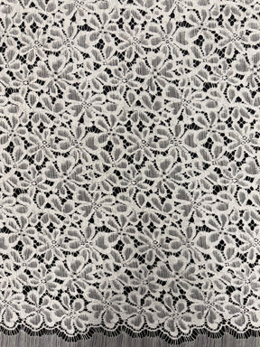 Dentelle française festonnée ivoire - LA4006
