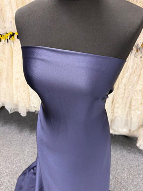 Crêpe envers satin de polyester marine - Nostalgie (CF)