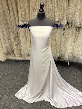 Crêpe blanc avec envers en satin de polyester - Nostalgic