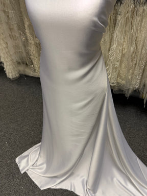 Crêpe blanc avec envers en satin de polyester - Nostalgic